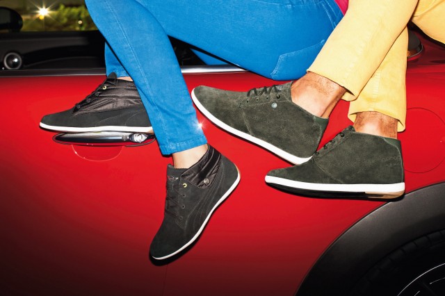 MINI by PUMA Men's Alwyn Mid Green Shoes £109, MINI by PUMA Ladies' Buckminster Chukka Shoes £109